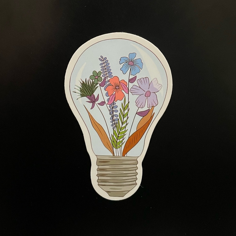Floral Bouquet Lightbulb Sticker
